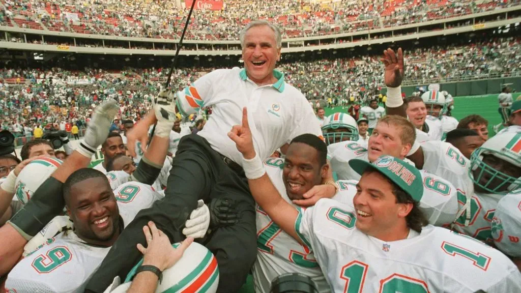 In 1993, history was made in the NFL when the Miami Dolphins defeated Philadelphia at Veterans Stadium, pushing Coach Don Shula past George Halas with his 325th win.