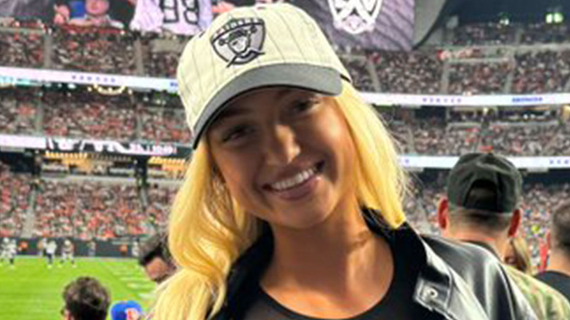 Sydney Thomas turns heads in see-through top at NFL game after Jake