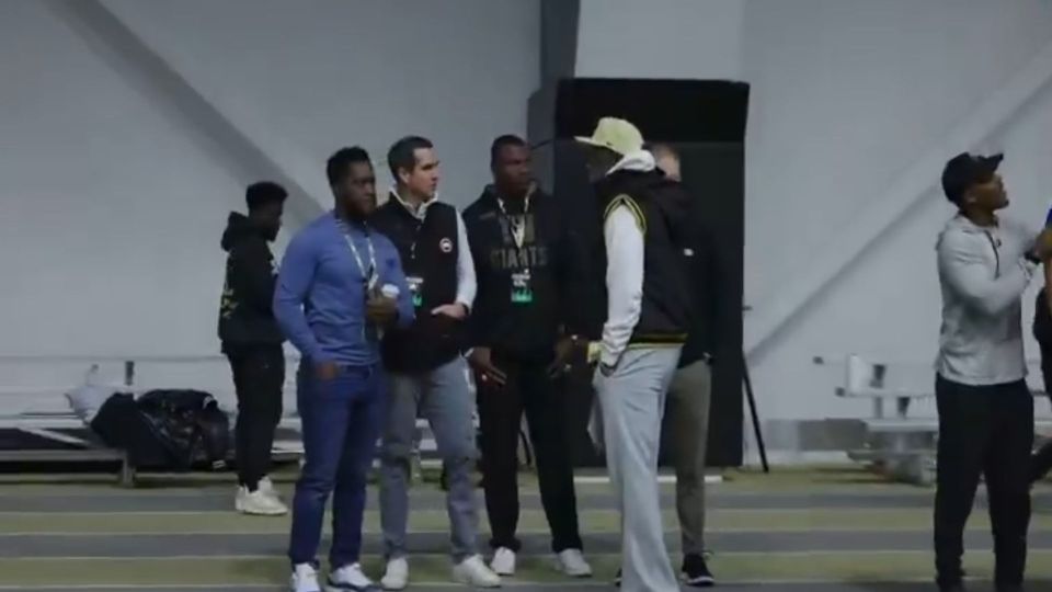 New York Giants general manager Joe Schoen was spotted at a Colorado practice