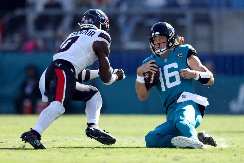 Trevor Lawrence is out for the season after taking an illegal hit from Azeez Al-Shaair