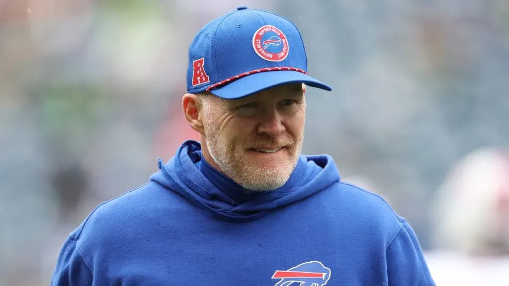 Head coach Sean McDermott of the Buffalo Bills looks on before the game against the Seattle Seahawks at Lumen Field on October 27, 2024. (Source: Steph Chambers/Getty Images)