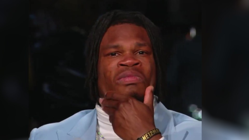 Travis Hunter was in tears during his Heisman Trophy acceptance speech