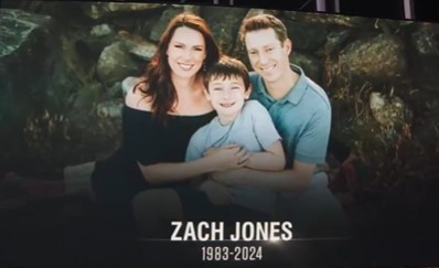 ESPN's Zach Jones with his wife Amber and young son Silas