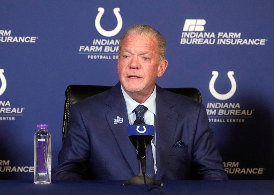 Jim Irsay has been spotted being pushed in a chair around Lucas Oil Stadium