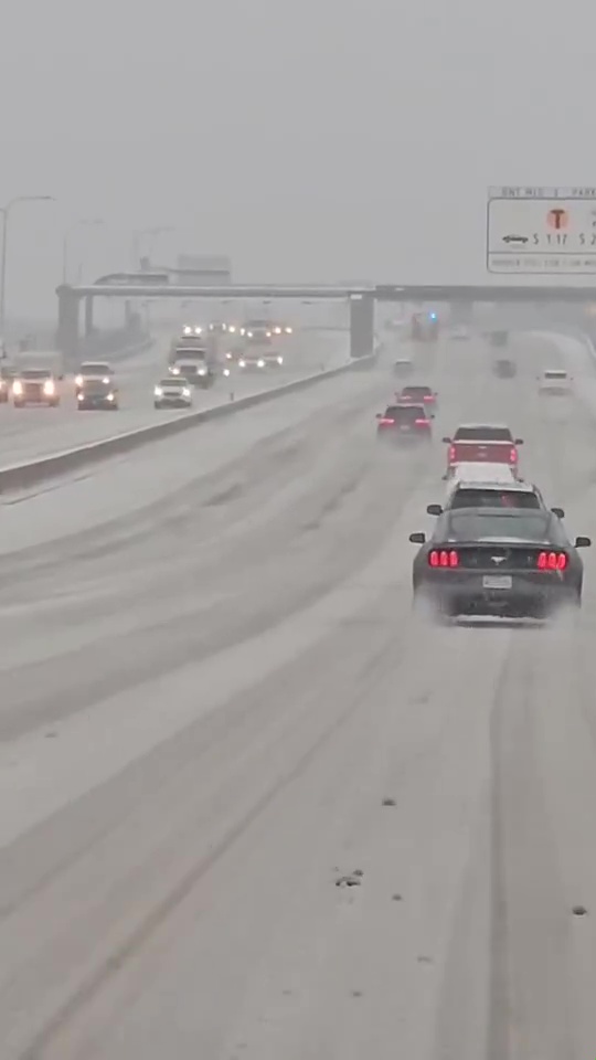 The state of Texas received severe winter conditions a day before the Cotton Bowl game between the Texas Longhorns and Ohio State Buckeyes at the NFL stadium