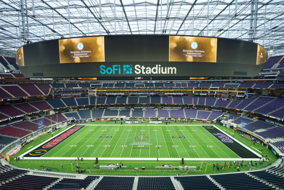 SoFi Stadium is hosting the LA Rams against Minnesota Vikings game on Monday