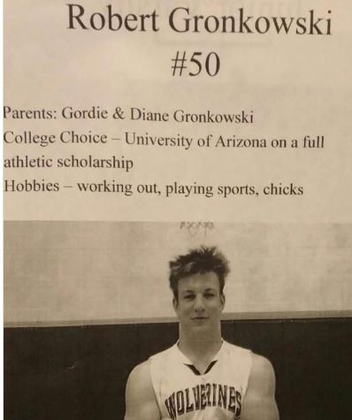 Gronk's brilliant high school yearbook picture - complete with on brand message