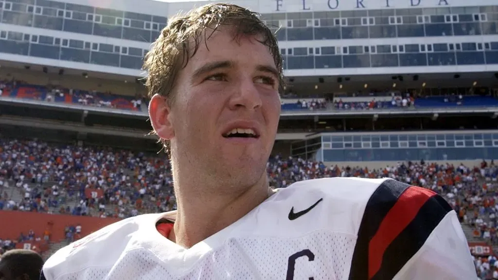 Ole Miss quarterback Eli Manning leaves “The Swamp” with a victory at Ben Hill Griffin Stadium in Gainesville. Ole Miss upset the Gators 20 – 17.