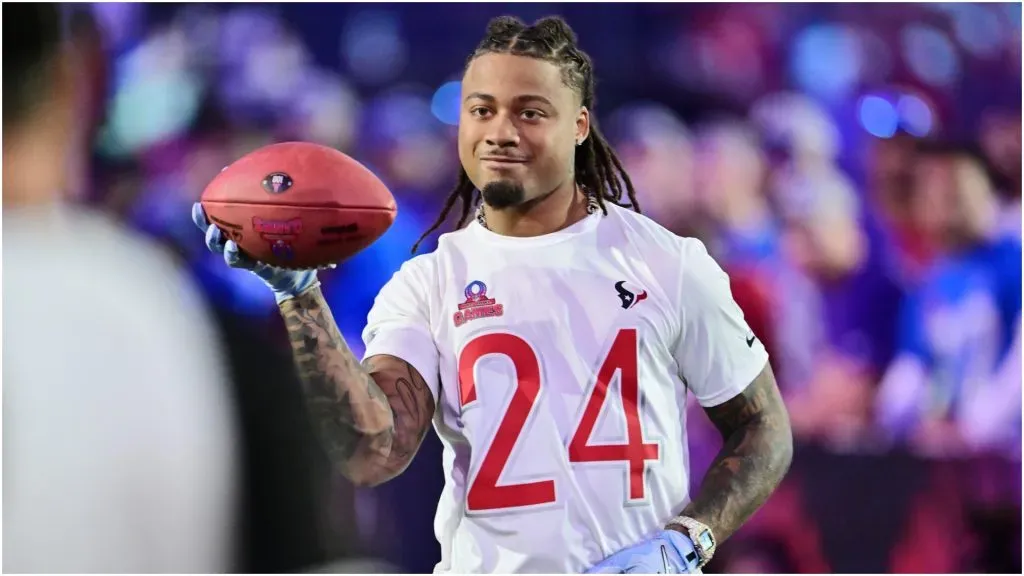 Derek Stingley Jr. of the Houston Texans competes during the 2025 NFL Pro Bowl Games – Julio Aguilar/Getty Images