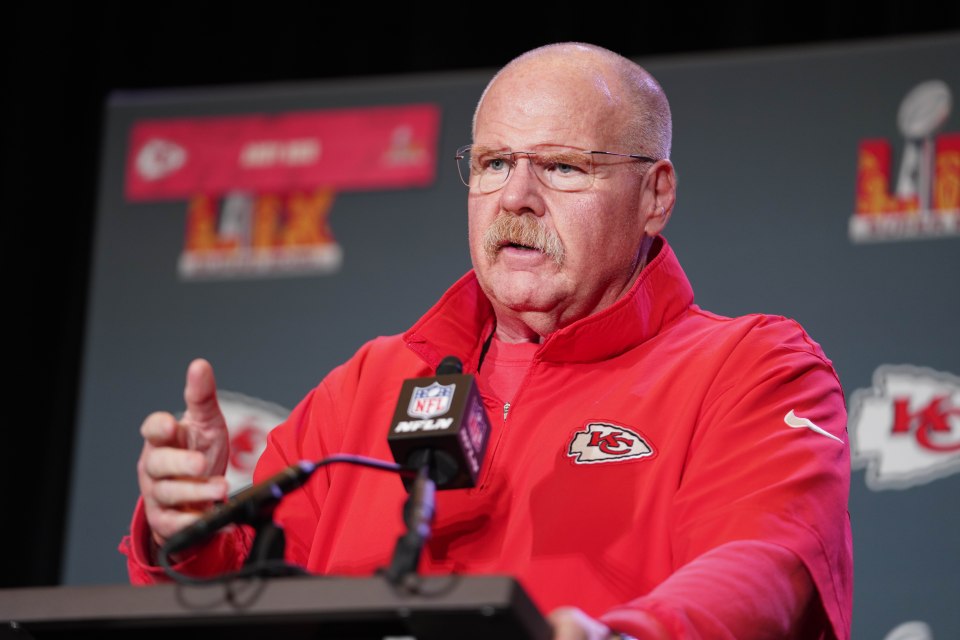 Andy Reid at a press conference.